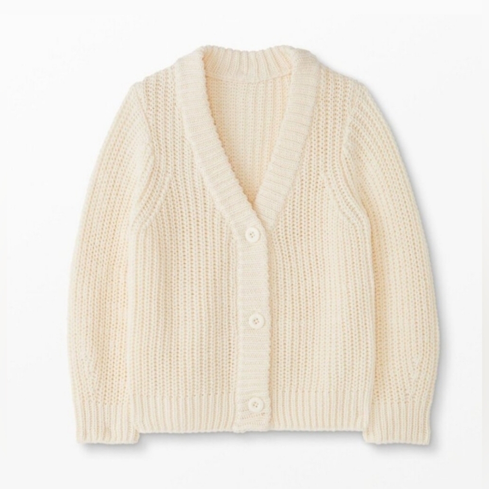 Hanna Anderson girls off-white/cream cardigan